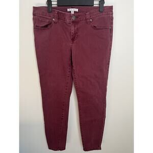 CAbi Skinny Jeans Wine Red Burgundy Cotton Stretch Women’s Sz 8 Style 919